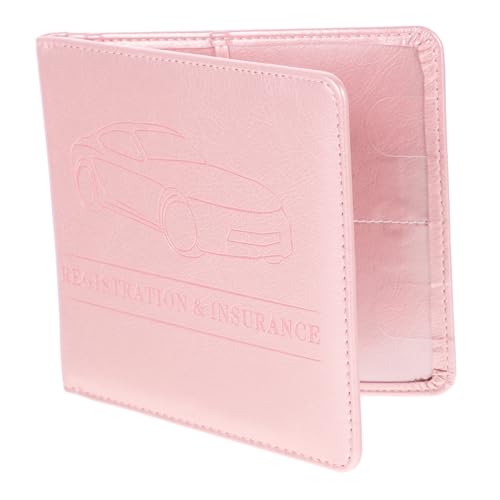 Cabilock Car Registration Insurance Card Holder Pu Leather Document Wallet Für Auto-dokumente Praktischer Organizer Für Zulassungs Und Versicherungsunterlagen Roségold von Cabilock