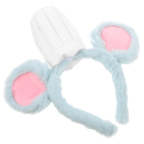 Cabilock Vielseitiges -stirnband Tierhüte Jungen Und Mädchen Party-zubehör Cosplay-kostüm Weiches Material Graue Kochohren von Cabilock