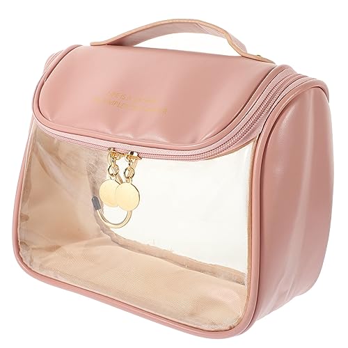 Cabilock Toilettenartikel-Organizer-Tasche Kosmetiktasche Klar Reisetaschen Hängender Reise-Make-up-Organizer Menstruationskissenbeutel Beutel Für Pu-Leder Tragbar Reisen Hängende Tasche von Cabilock