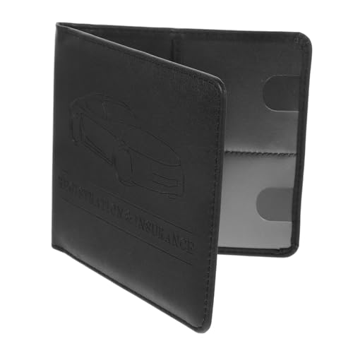 Cabilock Versicherungsdatenschutzhülle Kartenhalter Halter Kartenetui Versicherungshülle Autodokumentenhalter Schlüsselorganizer Autoversicherungshülle Fahrzeughülle Automotive Schwarz von Cabilock