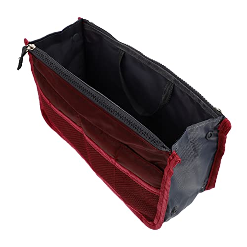 Cabilock Große Kapazität Tragbare Innentasche Für Handtaschen Faltbar Mit Mehreren Fächern Nylon Für Reisen Organizer Für Kosmetik Und Alltagsgegenstände Rot von Cabilock