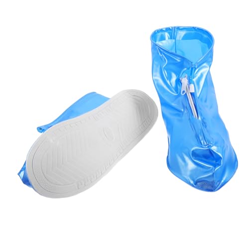 Cabilock wasserdichte Wiederverwendbare Schuhüberzieher mit Reißverschluss Robust und Faltbar rutschfeste Regenüberschuhe für Damen Herren Schuhschutz für Sport Outdoor schuhgröße von Cabilock