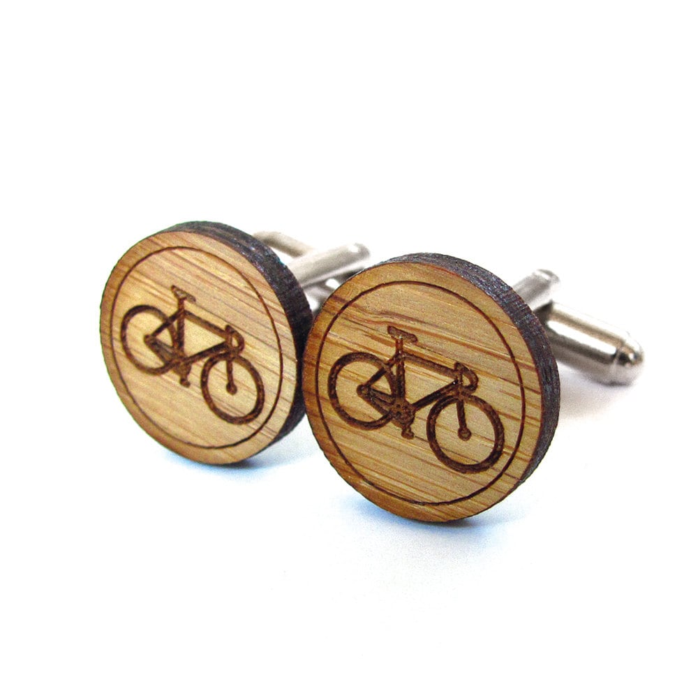 Fahrrad Manschettenknöpfe. Manschettenknöpfe Aus Holz. Bräutigam Geschenk. Geschenk Für Männer. Herren Geschenke Papa. Unter 25 Jahren. Fahrrad von Cabin