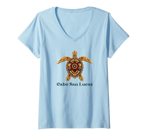 Damen Cabo San Lucas Los Cabos Souvenir Cabo T-Shirt mit V-Ausschnitt von Cabo San Lucas Mexico Souvenir Store