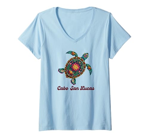 Damen Cabo San Lucas Los Cabos Souvenir Cabo T-Shirt mit V-Ausschnitt von Cabo San Lucas Mexico Souvenir Store