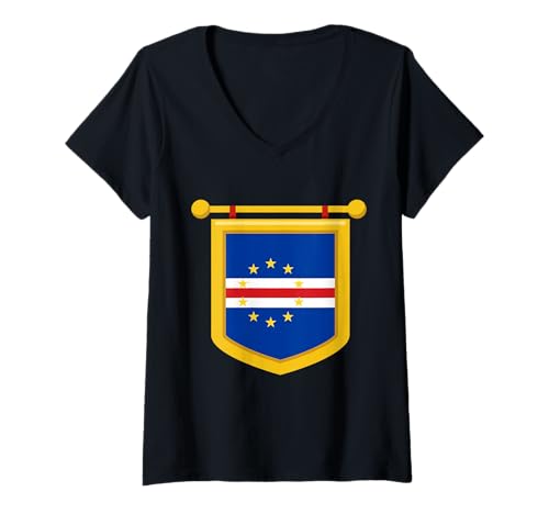 Damen Cabo Verde, Kapverde-Flagge, Flagge von Cabo Verde. T-Shirt mit V-Ausschnitt Damen Cabo Verde, Kapverde-Flagge, Flagge von Cabo Verde. T-Shirt mit V-Ausschnitt von Cabo Verde,Flag of Cape verde,Cabo Verde Flag.