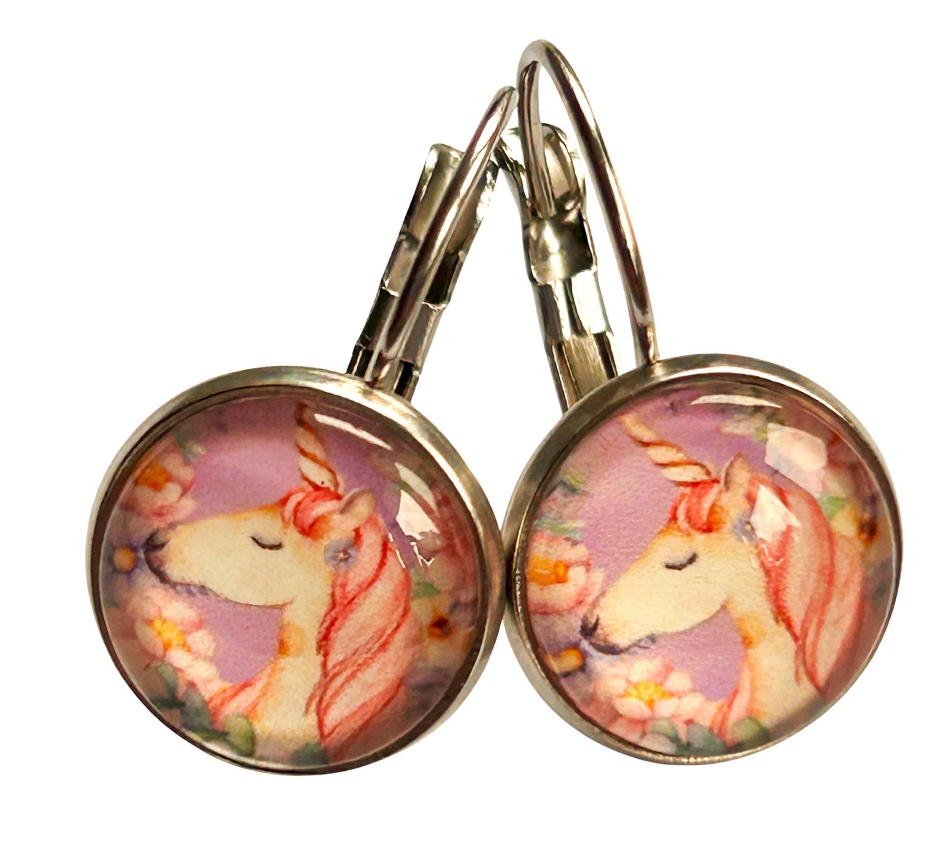 Cabochon Klappbrisuren Groß/Mittel Klein Mini Silber Einhorn Kopf Blumen Rosa Lila Aus Edelstahl 25 Mm, 12 8 Mm Motiv Cabochon Klappbrisuren Groß/Mittel Klein Mini Silber Einhorn Kopf Blumen Rosa Lila Aus Edelstahl 25 Mm, 12 8 Mm Motiv von Cabochon4you
