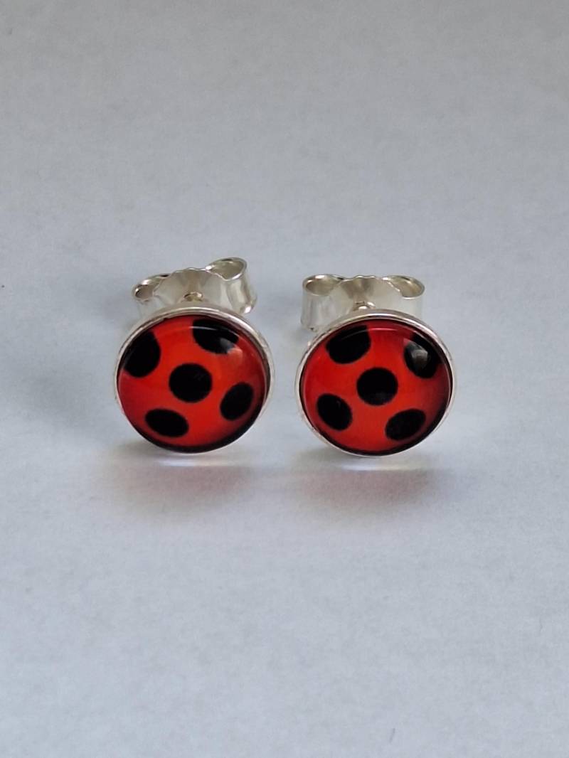 Ladybug Marienkäfer 925Er Silber Premium Ohrstecker 8 Mm Ladybug Marienkäfer 925Er Silber Premium Ohrstecker 8 Mm von Cabochon4you