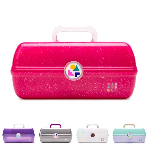 Caboodles On-The-Go Girl - Shooting Star | Kosmetik-Organizer, Make-up & Accessoire-Tasche, Deep Pink Sparkle von Caboodles