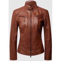 Cabrini Lederjacke aus Lammnappa in Cognac, Größe 36 von Cabrini