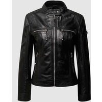 Cabrini Lederjacke im Biker-Look in Black, Größe 36 von Cabrini