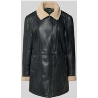 Cabrini Lederjacke mit Teddyfell und Zweiwege-Reißverschluss in Black, Größe 46 Cabrini Lederjacke mit Teddyfell und Zweiwege-Reißverschluss in Black, Größe 46 von Cabrini