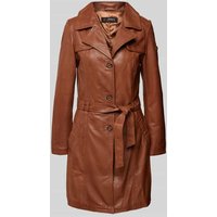Cabrini Regular Fit Mantel aus reinem Lammnappa in Cognac, Größe 40 von Cabrini