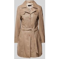 Cabrini Regular Fit Mantel aus reinem Lammnappa in Offwhite, Größe 40 von Cabrini