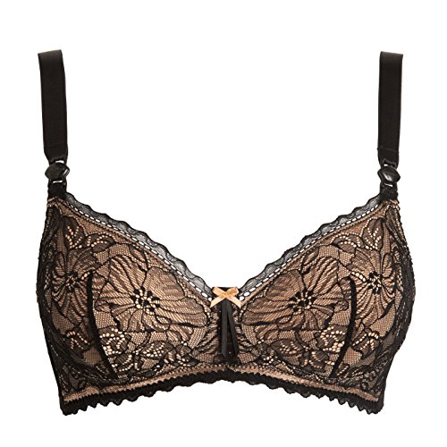 Cache Coeur Damen Iris Schwangerschafts-BH, Schwarz (Black), 90F von Cache Coeur