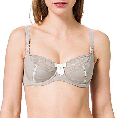 Cache Coeur Damen Lisa Schwangerschafts-BH, Grau (Khaki), 90D von Cache Coeur