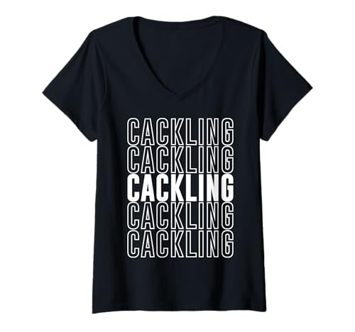 Damen Gackern T-Shirt mit V-Ausschnitt Damen Gackern T-Shirt mit V-Ausschnitt von Cackling Apparel