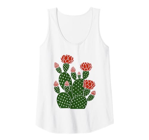 Damen Kaktus mit roten Blumen Kunst für Frauen Kinder Mädchen Tank Top Damen Kaktus mit roten Blumen Kunst für Frauen Kinder Mädchen Tank Top von Cacti Arts Design