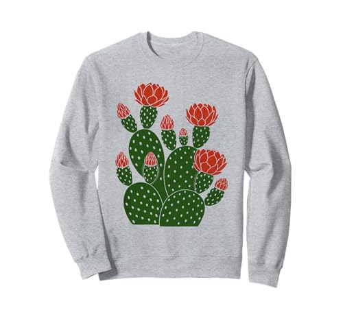 Kaktus mit roten Blumen Kunst für Frauen Kinder Mädchen Sweatshirt Kaktus mit roten Blumen Kunst für Frauen Kinder Mädchen Sweatshirt von Cacti Arts Design