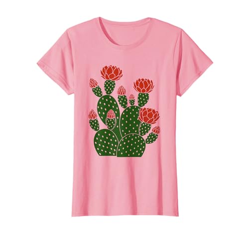Kaktus mit roten Blumen Kunst für Frauen Kinder Mädchen T-Shirt Kaktus mit roten Blumen Kunst für Frauen Kinder Mädchen T-Shirt von Cacti Arts Design