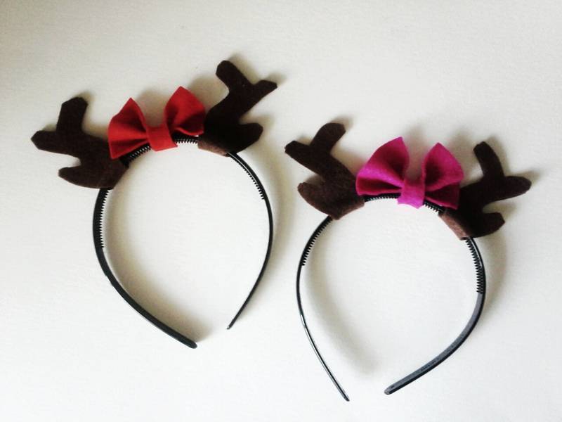 Hirschgeweih Stirnband Mit Schleife, Rentier von CactusJaneEmporium