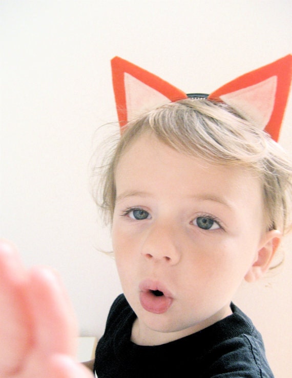 Oranges Fuchsohren Stirnband von CactusJaneEmporium