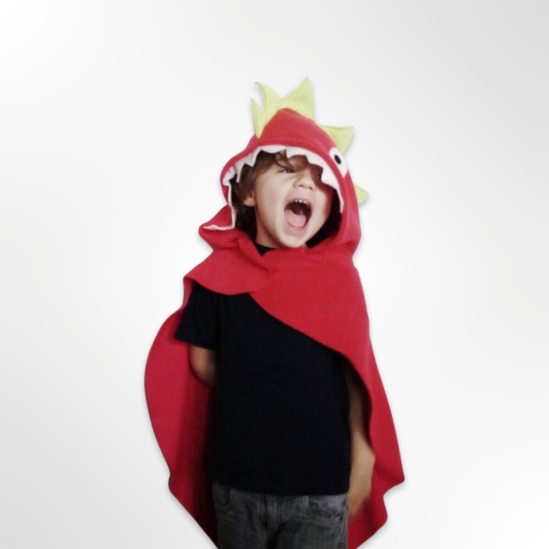 Roter Dinosaurier Umhang, Halloween Kostüm Oder Verkleidung von CactusJaneEmporium