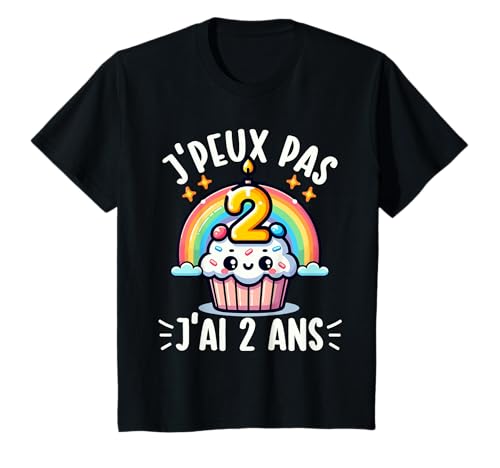 Kinder Ich Peux Pas I ai 2 Years Birthday Baby Humor Lustig Kawaii T-Shirt Kinder Ich Peux Pas I ai 2 Years Birthday Baby Humor Lustig Kawaii T-Shirt von Cadeau Anniversaire 2 Ans Fille Garçon Bébé Deco