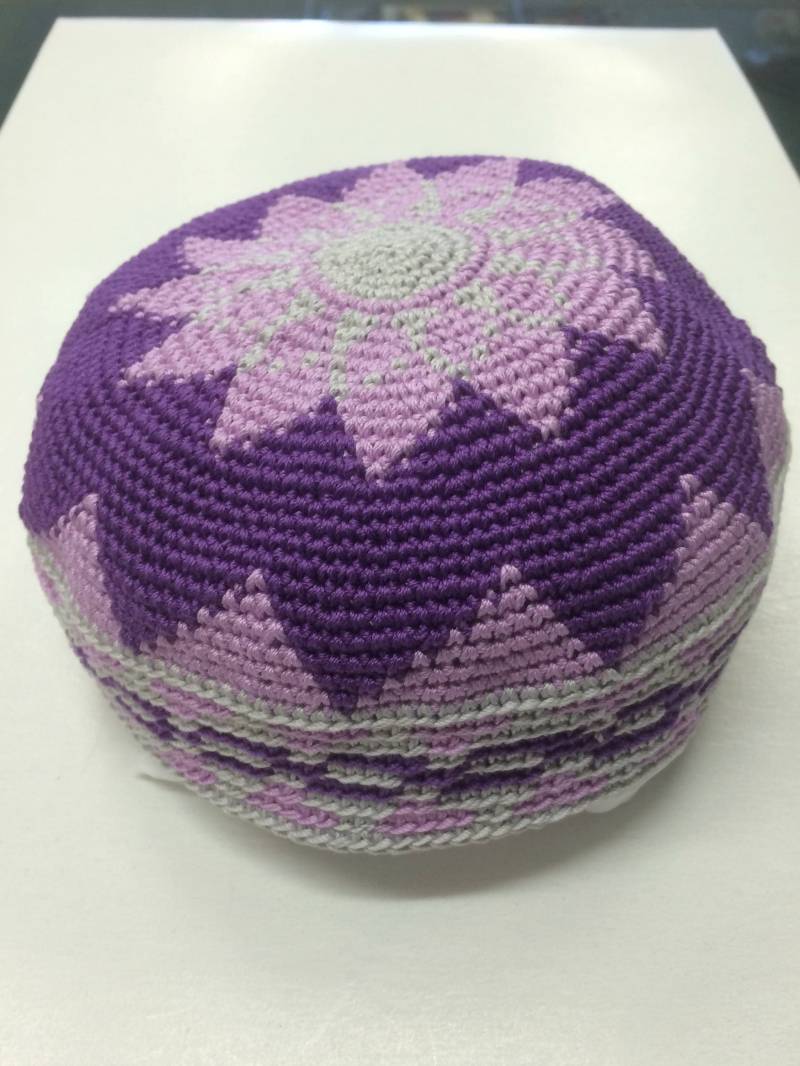 Blume Lila Kippah Blume Lila Kippah von CadeauJudaica