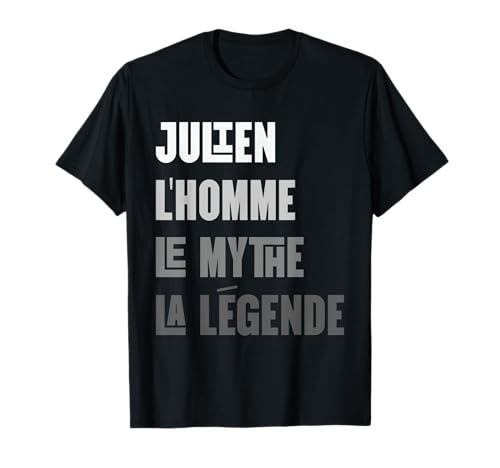 Julien Herren Mythos Legende Geschenkidee Humor Vorname Julien T-Shirt von Cadeaux Personnalisés Prénom Julien