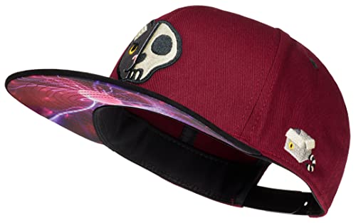 Cadency® Snapback Cap, Herren und Damen, Schrödingers Katze, Baseball Kappe, Basecap gerader Schirm, Größenverstellbar, Unisex, Weinrot von Cadency