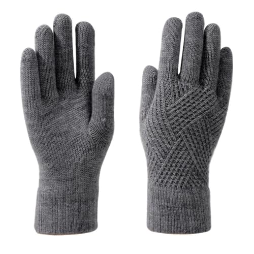 Cadimus Handschuhe Damen Herren，Thermo Handschuhe Winter，Handschuhe Touchscreen，Strickhandschuhe Winter Warm，Outdoor-Sport Reiten Warme, verdickte Handschuhe，Wintergeschenk-dunkelgrau von Cadimus