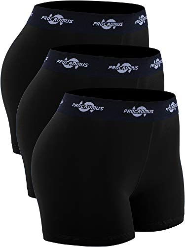 CADMUS Damen Spandex Volleyball Shorts 7,6 cm Workout Pro Shorts, 35# 3er-Pack: Schwarz & Schwarz & Schwarz, Groß von Cadmus