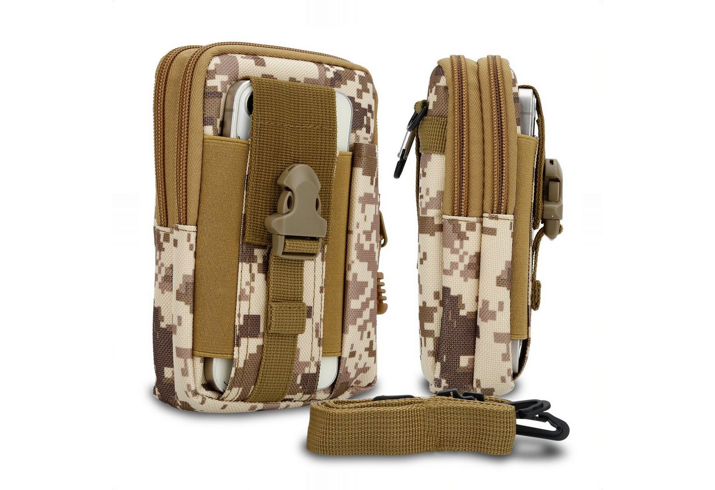 Cadorabo Handytasche für MEIZU M8 (1-tlg), Hülle mit Schultergurt Handyhalter Militär Gürteltasche Hüfttasche von Cadorabo