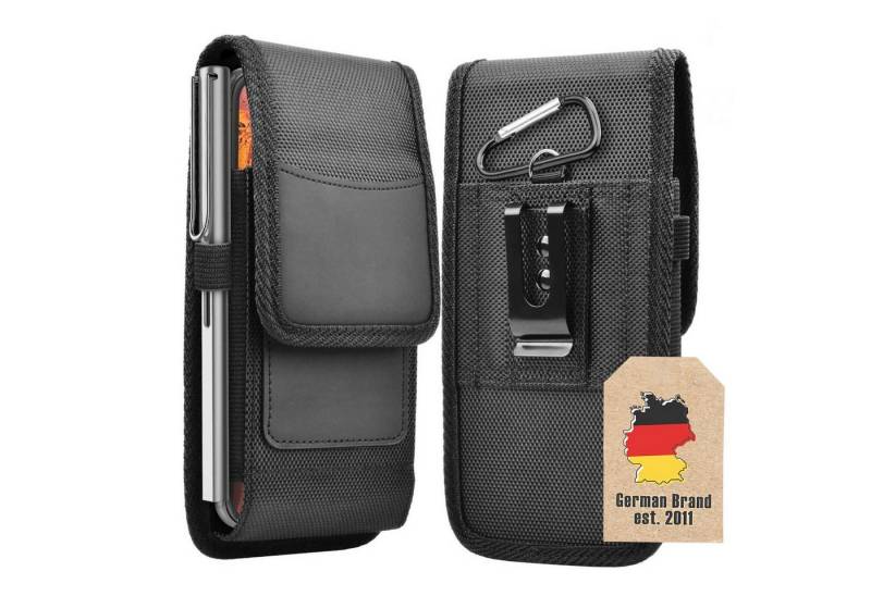 Cadorabo Handytasche für Nokia 105 DUAL Tasche (1-tlg), Handytasche mit Gürtelclip Hülle mit Karabinerhaken von Cadorabo