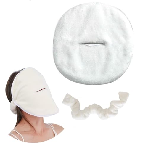 Caduola Gesichtswärmetherapie-Handtuch, heiße Kompresse, Gesichtshandtuch, Masken, heißes, kaltes Gesichtsdampftuch, feuchtigkeitsspendender Gesichtsdampfer, wiederverwendbares Gesichtsdampftuch, von Caduola