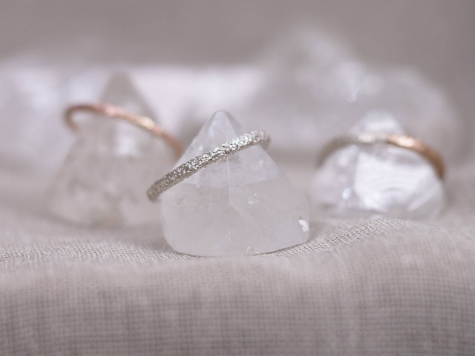 Sandstein Stacker Ring - Sterling Silber Handgemacht von CaeliaJewellery