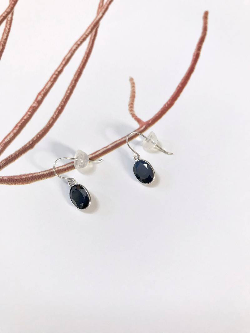 14K Weißgold Natürlicher Saphir | 3, 10 Ct Ohrringe, Geschätzt 1.510 Cad, Edelstein Geburtsstein Ohrringe von CaeruleumJewelry