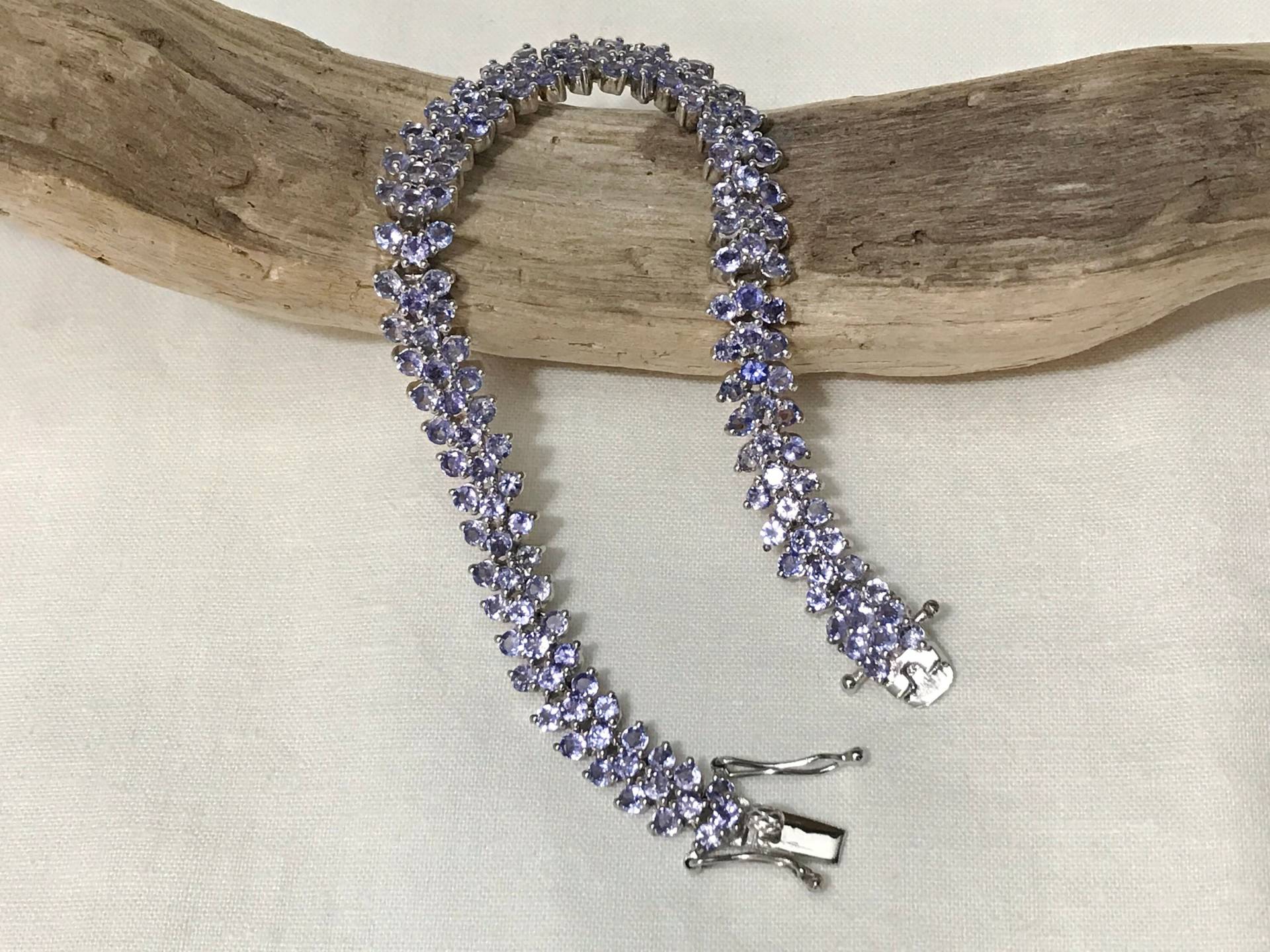 925 Silber Armband, Natürliche Tanzanite Bewertung, Edelstein Birthstone Armband von CaeruleumJewelry