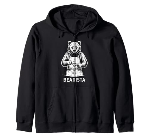 Lustiger Spruch Bearista Kaffee Wortspiel Espresso Witz Damen Herren Kapuzenjacke Lustiger Spruch Bearista Kaffee Wortspiel Espresso Witz Damen Herren Kapuzenjacke von Cafe Animal Humor Latte Brew Morning Roast Art