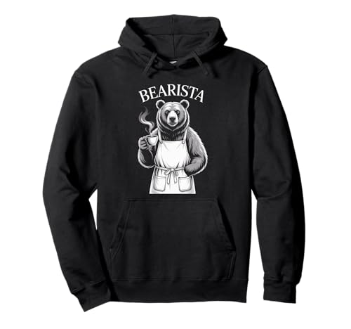 Lustiger Spruch Bearista Kaffee Wortspiel Espresso Witz Damen Herren Pullover Hoodie von Cafe Animal Humor Latte Brew Morning Roast Art