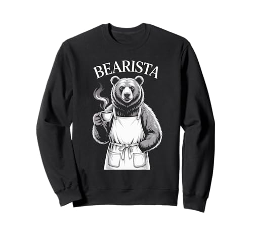 Lustiger Spruch Bearista Kaffee Wortspiel Espresso Witz Damen Herren Sweatshirt Lustiger Spruch Bearista Kaffee Wortspiel Espresso Witz Damen Herren Sweatshirt von Cafe Animal Humor Latte Brew Morning Roast Art