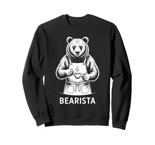 Lustiger Spruch Bearista Kaffee Wortspiel Espresso Witz Damen Herren Sweatshirt Lustiger Spruch Bearista Kaffee Wortspiel Espresso Witz Damen Herren Sweatshirt von Cafe Animal Humor Latte Brew Morning Roast Art