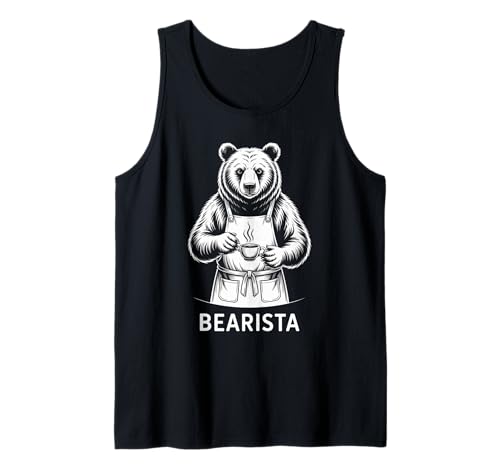 Lustiger Spruch Bearista Kaffee Wortspiel Espresso Witz Damen Herren Tank Top Lustiger Spruch Bearista Kaffee Wortspiel Espresso Witz Damen Herren Tank Top von Cafe Animal Humor Latte Brew Morning Roast Art