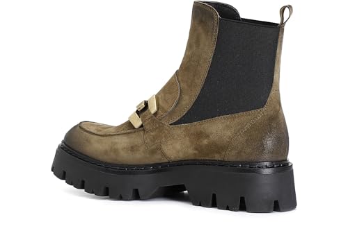 CAF NOIR FM6012 waldgrüne Damenschuhe elastische Mid-Beatles-Stiefelette 37 von Cafè Noir