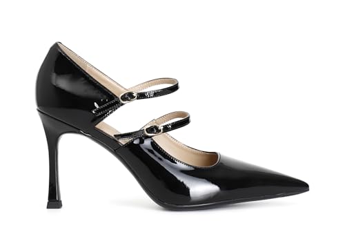 CAF Noir NA3048 Schwarze Damenschuhe, Dekolleté-Riemen, Zehenabsatz, Lackleder 41 CAF Noir NA3048 Schwarze Damenschuhe, Dekolleté-Riemen, Zehenabsatz, Lackleder 41 von Cafè Noir