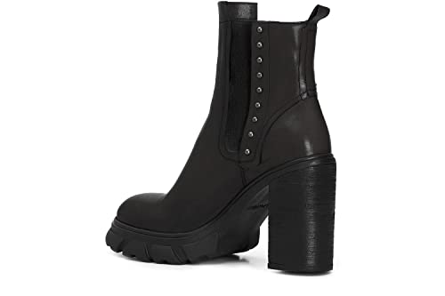 Cafè Noir C1HA1240N001360 LEDER-Stiefelette mit Gummizug und Nieten NERO 36 von CAFèNOIR