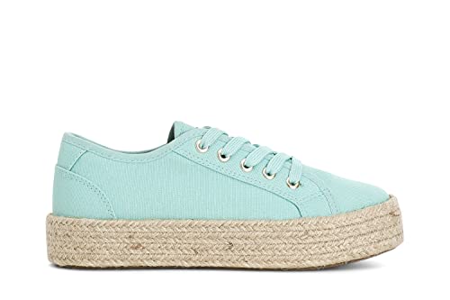 Cafè Noir C1XS9129 Sneaker aus Stoff mit Seilboden, Meerwasser, 36 EU von Cafè Noir
