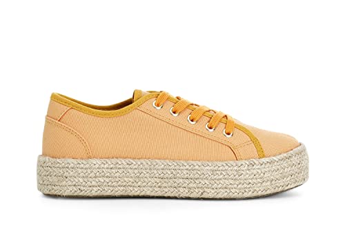 Cafè Noir C1XS9129 Sneaker aus Stoff mit Seilboden, Orange, 39 EU von Cafè Noir