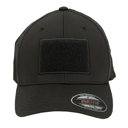 Café Viereck Tactical Cap Unisex Flexfit Wooly Combed – Grau L/XL 57-61 cm beige Baseballcap mit Flauschfläche 9x6 cm für Klett Patches – komfortable, Schirmmütze für Männer und Frauen von Café Viereck